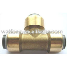 brass quick copper tee fittings Chromed and polished effect